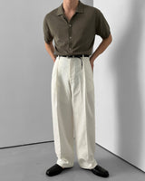 Leico Cotton One-Tuck Pants (4 Colors)