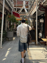 Lua cutting bermuda denim pants