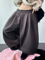 Hooky Balloon Fleece Wide Balloon Long Pant 🖤🤎 3 COLOR
