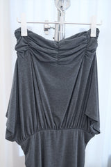 [MADE] Shirring Off-Shoulder Dress (Charcoal)