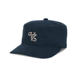 Leaf VZ Monogram Twill Pillbox Cap / Navy
