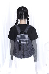 Dot Frill Backpack Kitchen Stripe Daily Bobusang Bag