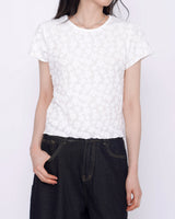 Daisy Flower Lace Delicate Short Sleeve T-shirt