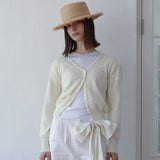 ALLDAY ロゴニットカーディガン クリーム