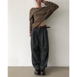 [UNISEX] ストライプカーブドスラックス