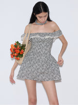 rirri 2025 Spring-Summer  オフショルダーコットンフローラルワンピース