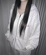 garden set hood zip-up (2colors)