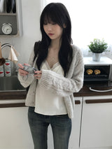 cable cardigan (2 colors)