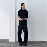 レトロピンストライプドロッペードシャツ