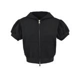 Sophie Puff Sleeve Hoodie Zip-up