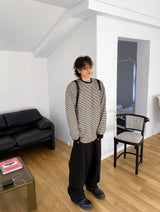 No.1117 pigment stripe loose T (4color)