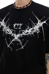 スタッドシッスルエンブロイダリーTシャツ