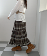 ソルベロングチェックスカート
