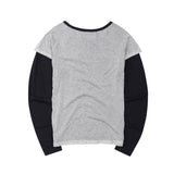 Street league blur artwork double layer long sleeve (Navy)