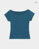 [MADE] Cheeky Off Shoulder Short Sleeve Tee