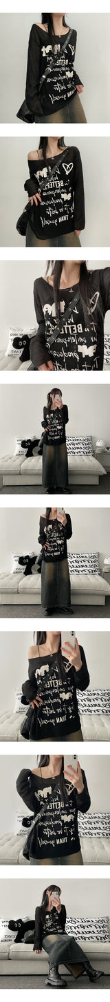 Wonder Loose Fit See-Through Round Knitwear