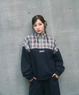 UNISEX チェックドッキングスウェット