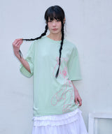 キャットガールTシャツ - ミント