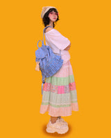 love<3 patchwork long skirt
