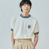ballast athletic ringer knit sweat cream