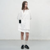 ダブルフレアストリングワンピース [WHITE]