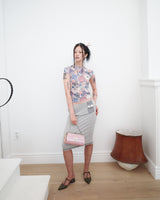[香] Qipao Floral Top (Brown)