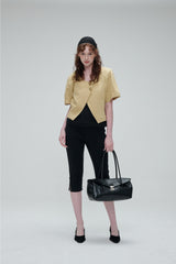 MADE_Arc Flap Long Handle Bag /  BLACK