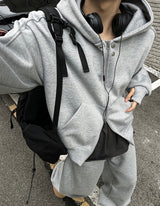 "スナップディープフードジップアップ "