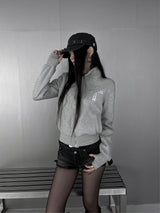 クロススタッドダイアゴナルウォーマージップアップ (fleece-lined / 2color)