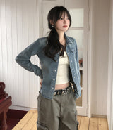 セニレースボタンレイヤードカーディガンセット