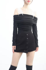Elda Button Knit Skirt