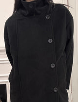 Black bell midi coat