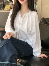#Natural フェミニンフリルストラップブラウス (3color)