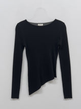 Ruby Unbalanced Ribbed T-shirt