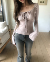 シーズ バックポケット スリムブーツカット デニムパンツ