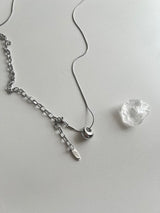 ddo vertical bold donut coin two way long layered necklace