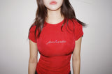 レッドダイアモンドスリム半袖Tシャツ