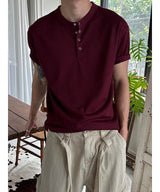 [S/S] Thin golgi henry neck half knit t-shirts(5color)
