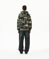 CAMO APPLIQUE ZIP UP HOODIE