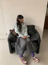 ランポニー ポケットウォッシングデニムシャツ