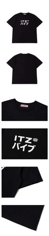 ミックスロゴTシャツ - ブラック
