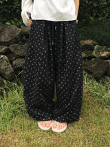 Polka Dot Wide Balloon Pants (2c)