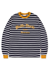 Oversized-fit stripe chain logo long sleeveless T-shirt Mustard (FCF3TS641M)