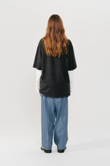 メルティングチェリーピグメントウォッシングTシャツ [CHARCOAL]