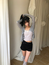 Foda Sheer Ribbed Cardigan