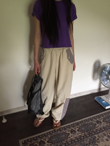 Pisso check string pants (2color)