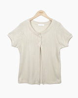 Daren Punching Short Sleeve Cardigan