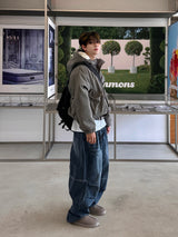 Gracie Double Pintuck Balloon Denim Pants