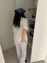 ア レタリングTシャツ,アイボリー