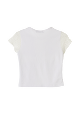 3カットスリムTシャツ ホワイト